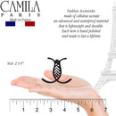 Camila Paris CP1432 French Hair Clip for Women, Tokyo 3 Teeth Ponytail Holder, Girls Hair Claw Clips Jaw Fashion Durable Styling Hair Accessories for Women, Strong Hold No Slip Grip, Made in France Camila