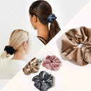 Scrunchies Hair Ties Accessories for Girls Women's Hair Big Velvet Cute Scrunchy Large Jumbo Giant Huge Scrunchie Bulk Pack Hairbands For Thick Curly Hair No Crease Soft Elastic Hair Bands Ivyu