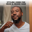 Wahl Beard, Mustache, & Hair Styling Comb for Men's Grooming - Handcrafted & Hand Cut with Cellulose Acetate - Smooth, Rounded Tapered Teeth - Model 3328 WAHL
