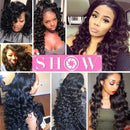 QTHAIR 12a Peruvian Virgin Hair Loose Wave Hair Weave 3 Bundles 300g 16" 16" 16" 100% Unprocessed Loose Deep Wave Virgin Human Hair Weave Natural Color QTHAIR