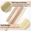 Slick- Shower Brush, Double Sided Brush, Back Scrubber, Bath Brush, Back Brush, Back Brush Long Handle for Shower, Shower Brushes for Your Back, Bath Brush Long Handle for Shower, Shower Back Scrubber Slick Solutions