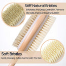 Slick- Shower Brush, Double Sided Brush, Back Scrubber, Bath Brush, Back Brush, Back Brush Long Handle for Shower, Shower Brushes for Your Back, Bath Brush Long Handle for Shower, Shower Back Scrubber Slick Solutions
