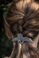 Crane Hair Clip, Small Hand Crafted Metal Barrette Made in the USA with a 60mm Imported French Clip by Oberon Design Oberon Design