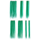 SWACC 7 Pcs Full Head Party Highlights Clip on in Hair Extensions Colored Hair Streak Synthetic Hairpieces (22-Inch Straight, Silver) SWACC