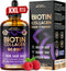 Liquid Biotin & Collagen - Vitamins for Hair Growth Support for Women & Men - Extra Strength 60000 mcg Drops - B7 Supplement - Strong Nails & Healthy Skin - 98% Faster Absorption Than Pills Infinity Warehouse
