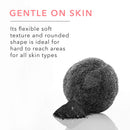 100% PURE Konjac Sponge, Charcoal, Facial Cleansing Brush, Exfoliating Brush for Face, Made with Bamboo Charcoal, Facial Brush for Sensitive Skin - 1 Piece 100% PURE