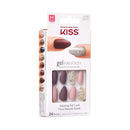 Kiss Nails GEL FANTASY- Medium Design Nails w/Adhesive Tabs & Glue (KGN07-RUSH HOUR) KISS