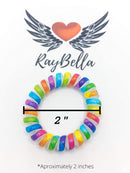 RayBella Spiral Hair Ties - 12pcs BPA-free, Comfortable, Coil Hair Ties, Hair Ties for Thick Hair, Phone Cord Hair Ties, Hair Coils (Colorful) RayBella
