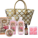 Draizee Spa Luxurious Home Relaxation Lovely Fragrance Gift Bag for Woman (British Rose, 6 Pieces) -