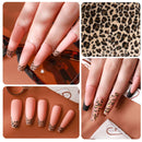 Beetles Gel Nail Polish Kit, 8 Colors Leopard White Glitter Nail Polish Gel Nail Kit, Soak Off U V Black Gel Nail Polish Nude Nail Art Brushes Painting Pen Design DIY Gifts for women beetles Gel Polish