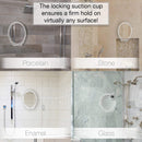 Fogless Shower Mirror for Shaving with Razor Hook | Strong Suction Cup | True Fog Free, Anti-Fog Bathroom Mirror | 360 Degree Swivel, Shatterproof | Travel Friendly | No Fog or Falling Off Asani