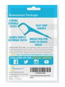 Trueocity Dental Flossers Brush Picks 4 Pack w/ Travel Case (200 Total Count), Dental Floss Glides Easy Between Teeth, Flosser Helps Prevent Tooth Decay & Gum Disease, Easy Grip Handle, Mint Flavored Trueocity