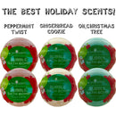 Christmas Squishy Bubble Bath Bombs for Kids with Surprise Holiday Squishy Toys Inside by Two Sisters. 6 Large 99% Natural Fizzies in Gift Box. Moisturizes Dry Skin. Releases Color, Scent, Bubbles Two Sisters