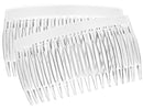 France Luxe 18 Tooth French Side Comb Pair - Clear France Luxe