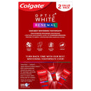 Colgate Optic Renewal Teeth Whitening Toothpaste with Fluoride Hydrogen Peroxide Enamel Strength, White, Wintergreen, 3 Ounce (Pack of 2) Colgate