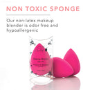 100% PURE Makeup Blender, Non-Latex, Blending Sponge for Liquid, Cream, Powder Makeup, Odor Free, Hypoallergenic, Natural Makeup Sponge 100% PURE