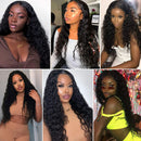 Water Wave Pre Plucked 4x4 Lace Front Wigs for Black Woman 20inch 100% unprocessed Lace Front Human Hair Wigs with Baby Hair Water Wave Closure Wigs for Woman Water Wave Lace Wigs TESLAL Store