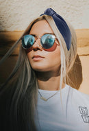Blue Headband is Classy. Leather Knotted Headband for Women is a Navy Blue Faux Leather headband Women . Knot Headbands for women are Soft. Comfortable Fashion Headbands for Women YETASI