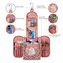 Hanging Travel Toiletry Bag Cosmetic Make up Organizer for Women and Men (Medium, Orange Leopard) Narwey