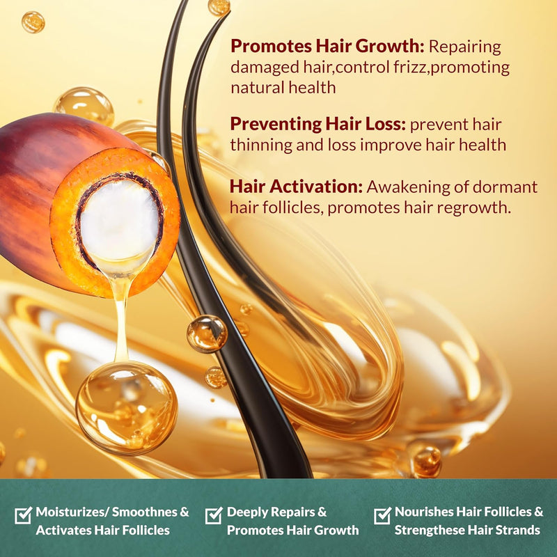 100% Natural Raw Organic Batana Oil Sulfate-Free Complete Hair Growth , Anti-Hair Loss & Repair System Kit – Shampoo, Conditioner, Hair Mask, & Leave-In Spray | Thickness & Prevents Loss for Men Women Infinity Warehouse