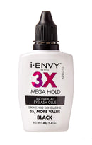 i-Envy by Kiss 3X Mega Hold Individual Lash Glue (2 PACK, 3X Mega Hold- Black) Kiss Store