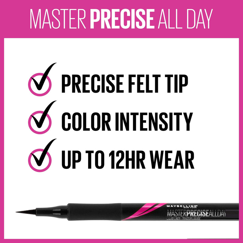 Maybelline Eyestudio Master Precise All Day Liquid Eyeliner, Forest Brown, 0.034 Ounce Maybelline New York