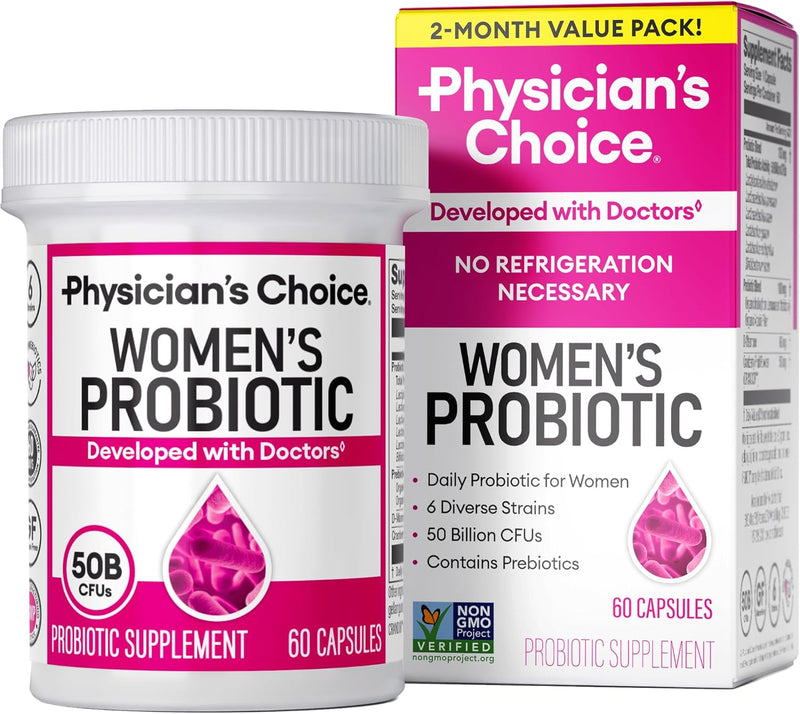 Physician's CHOICE Probiotics for Women - PH Balance, Digestive, UT, & Feminine Health - 50 Billion CFU - 6 Unique Strains for Her - Organic Prebiotics, Cranberry Extract+ - Women Probiotic - 30 CT Infinity Warehouse