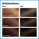 Revlon Total Color Permanent Hair Color, Clean and Vegan, 100% Gray Coverage Hair Dye, 30 Darkest Brown, 3.5 oz REVLON
