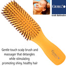 Giorgio GION2O Neon Orange 6.25 inch Gentle Touch Detangler Hair Brush for Men and Women. Soft Bristles for Sensitive Scalp. Wet and Dry for all Hair Types. Scalp Massager Brush Stimulate Hair Growth GIORGIO