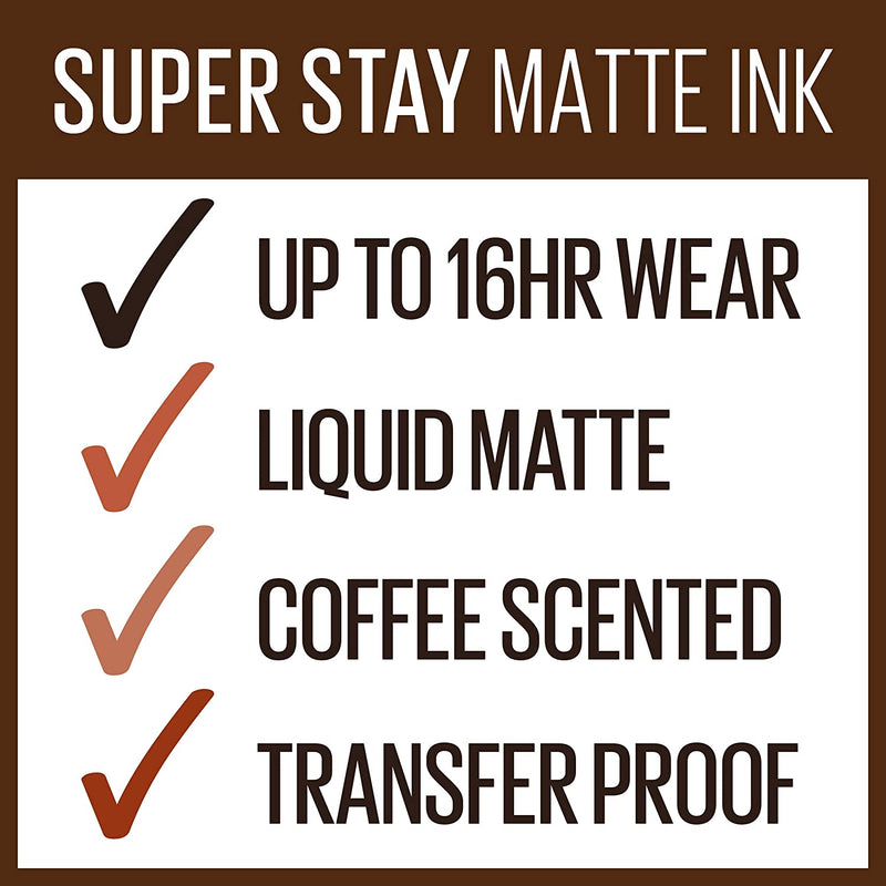 Maybelline New York SuperStay Matte Ink Liquid Lipstick, Coffee Edition, Caramel Collector, 0.17 Ounce Maybelline New York