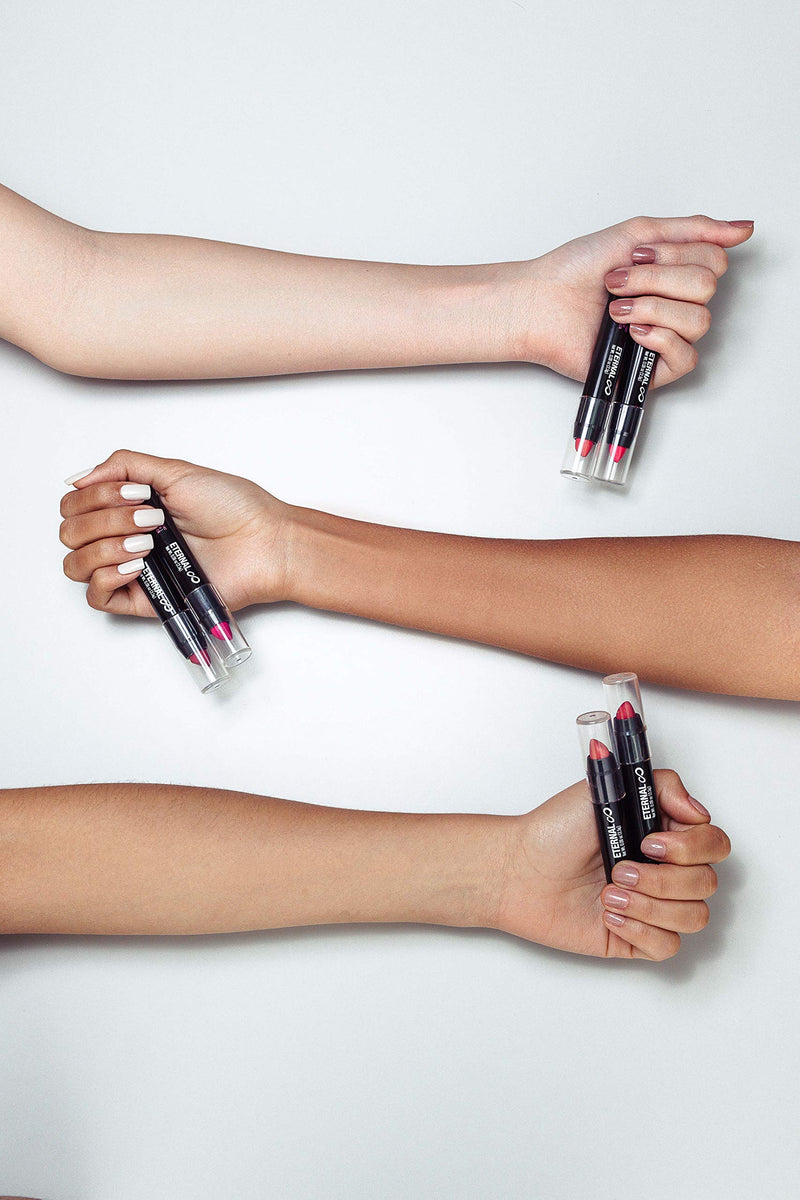 Eternal Forever Matte Lipstick Collection – Anti-Feathering, Creamy, Longwear Professional Makeup with Velvet Finish – Modern Colors and Shades with Strong Pigments (Hot Pink) Eternal