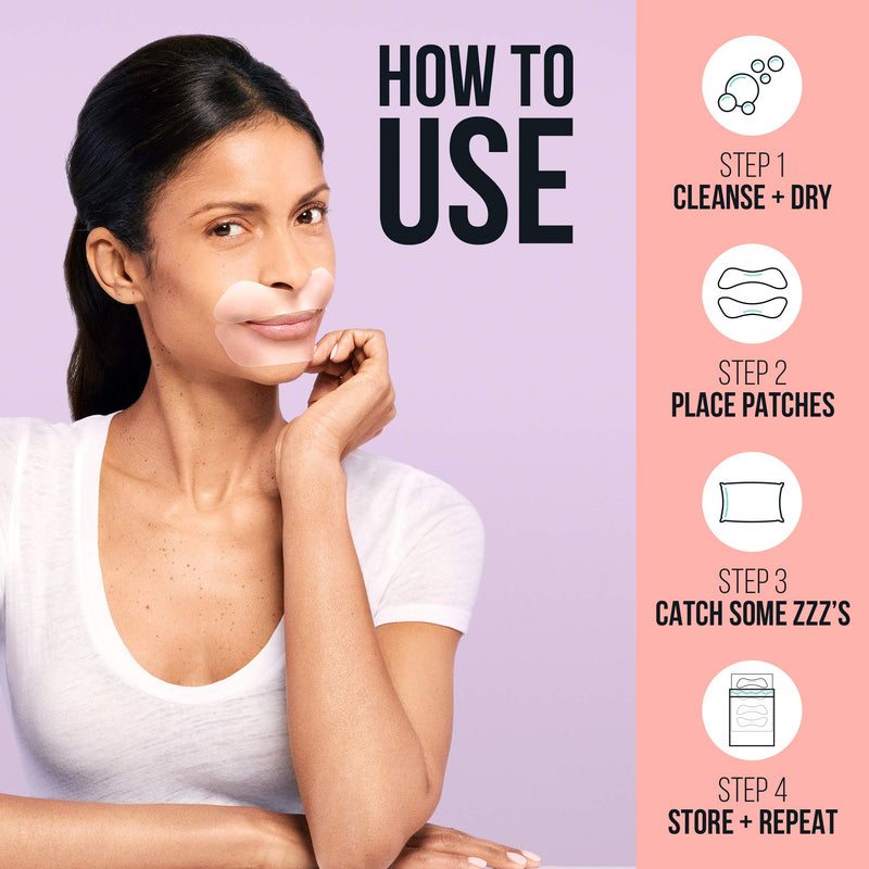 SiO Beauty Super LipLift | Smile & Lip Anti-Wrinkle Patches 4 Week Supply | Overnight Smoothing Silicone Patches For Lip & Smile Wrinkles And Fine Lines SiO