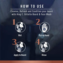 King C. Gillette Beard Wash, Mens Face Wash, 11 oz, Infused with Argan Oil and Avocado Oil to Cleanse Hair and Skin King C. Gillette