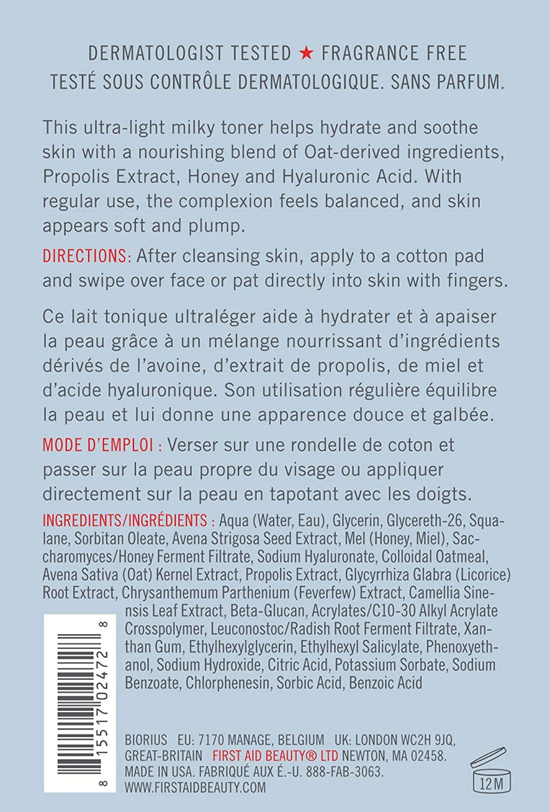 First Aid Beauty Ultra Repair Wild Oat Hydrating Toner, Alcohol-Free Calming Toner First Aid Beauty
