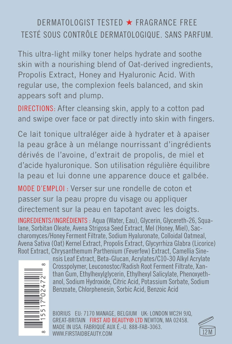 First Aid Beauty Ultra Repair Wild Oat Hydrating Toner, Alcohol-Free Calming Toner First Aid Beauty
