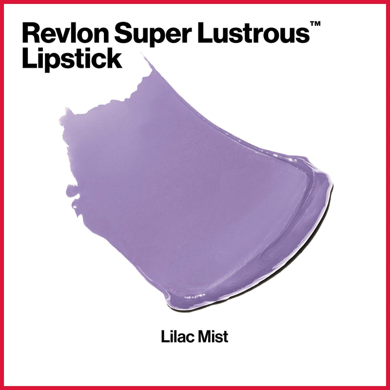 Revlon Super Lustrous Lipstick, with Vitamin E and Avocado Oil, in Purple, Cream Lipstick, 042 Lilac Mist, 0.15 oz REVLON
