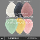 Minamul Konjac Exfoliating Organic Facial Sponge Set | Gentle daily face scrub/skincare | Safe for Oily, Dry, Combination or Sensitive skin | Charcoal, Turmeric, French Green, Red & Pink Clay Minamul