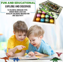 Bath Bombs for Kids with Toys Inside - Set of 12 Colorful Egg Bath Fizzies with Dinosaur Surprise. Gentle and Kids Safe Spa Bath Fizz Balls Kit. Birthday or Easter Gift for Girls and Boys Mineral Me California