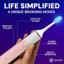 SNOW LED Electric Toothbrush Gen 2 – Rechargeable Electronic Brush for Adults – Sonic Technology w/LED Light Whitening & Cleaning Powered for Oral Routine Coastal Sunset Pink Gen2 Infinity Warehouse