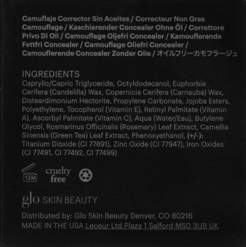 Glo Skin Beauty Oil Free Camouflage Concealer in Golden | Correct and Conceal Pimples, Scars, and Dark Spots | 4 Shades Glo Skin Beauty