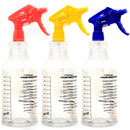 Youngever 3 Pack Empty Spray Bottles, Spray Bottles for Cleaning Solutions, All - Purpose with Clear Finish, Pressurized Sprayer, Adjustable Nozzle, Printed Measurements and Checkbox (32 Ounce) Youngever
