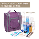 Hanging Travel Toiletry Bag Cosmetic Make up Organizer for Women and Men (Medium, A-Purple) Narwey