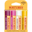 Burt's Bees Lip Balm - Berry Agua Fresca, Dragonfruit Lemon, Coconut & Pear, Tropical Pineapple Pack, With Beeswax, Tint-Free, Natural Origin Lip Treatment, 4 Tubes, 0.15 oz. Infinity Warehouse