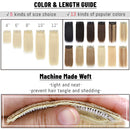 S-noilite Clip in Hairpieces One Piece 2 Clips Natural Blonde Thick Clip in Hair Extensions 8Inch 12g Short Remy Hair For Women with Thinning Hair Add Hair Volume S-noilite