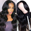 UNICE Hair Silk Base Fake Scalp Human Hair T Part Body Wave Lace Closure Wigs Middle Part for Black Women Unprocessed Brazilian Virgin Hair Long Wigs Pre Plucked 150% Density 20 inch UNICE Store