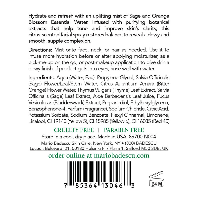 Mario Badescu Facial Spray with Aloe, Sage and Orange Blossom martinandmark.com