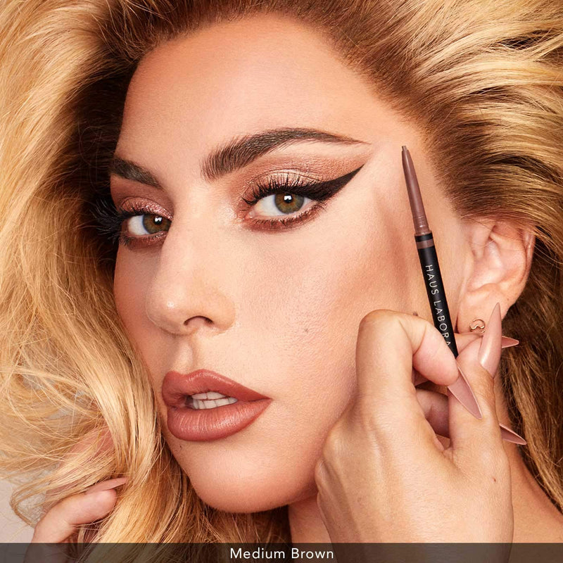HAUS LABORATORIES By Lady Gaga: THE EDGE PRECISION BROW PENCIL | Micro Eyebrow Pencil for Natural Hairlike Strokes, Defining & All Day Wear, Available in Black, Brown & More Shades | .002 Oz. martinandmark.com