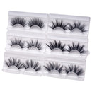 Arimika 6 Styles 25mm Long Length 6D Faux Mink Lashes for Halloween, Super Dramatic, Sexy Eye Lashes, Wispy Fluffy 6D False Eyelashes, Handmade Reusable Multipacks Strip Lashes ARIMIKA