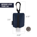 Travel Size Bottle Case, Hand Sanitizer Holder Carrier Bag - Portable Mini Waist Bag for Liquid Storage - Clip On Belt Loop, Backpack and Purse - Includes Empty Flip Cap 2 oz. Reusable Bottle (Blue) 2nd Childhood