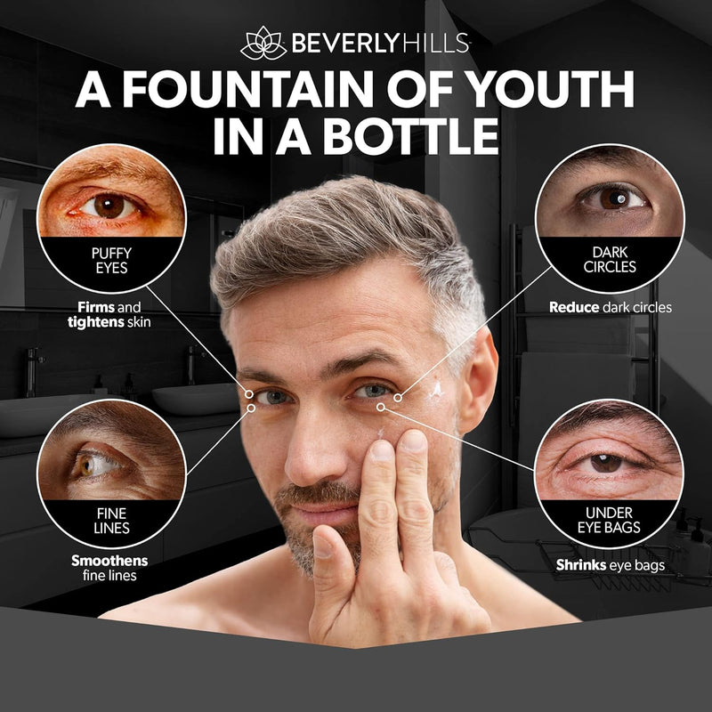 Beverly Hills Mens Instant Facelift and Eye Serum Treatment for Dark Circles, Puffy Eyes, and Wrinkles Infinity Warehouse